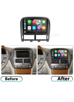 RAYMOS Lexus Ls430 Android Screen 4GB RAM Support Apple Carplay Android Auto Wireless QLED Touch Screen AHD Night Vision Camera Included SIM Card Support Bluetooth DSP Support Climate Control  - Image 1
