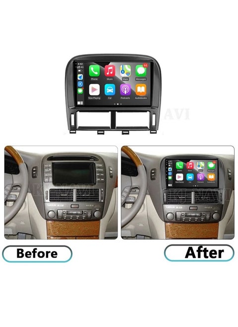 Lexus Ls430 Android Screen 4GB RAM Support Apple Carplay Android Auto Wireless QLED Touch Screen AHD Night Vision Camera Included SIM Card Support Bluetooth DSP Support Climate Control