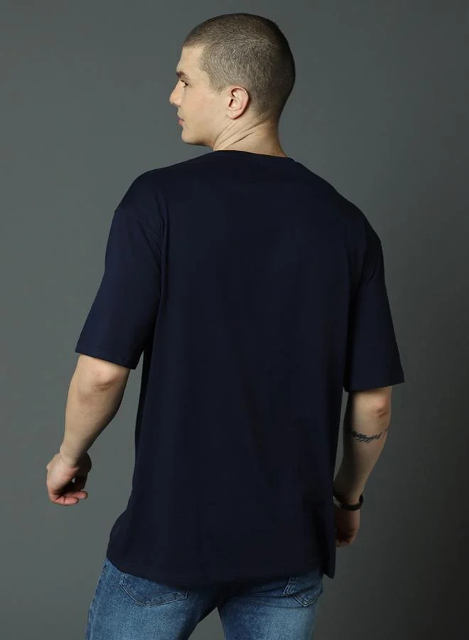 هاي ستار HIGH STAR Solid Round Neck Relaxed Fit T-Shirt