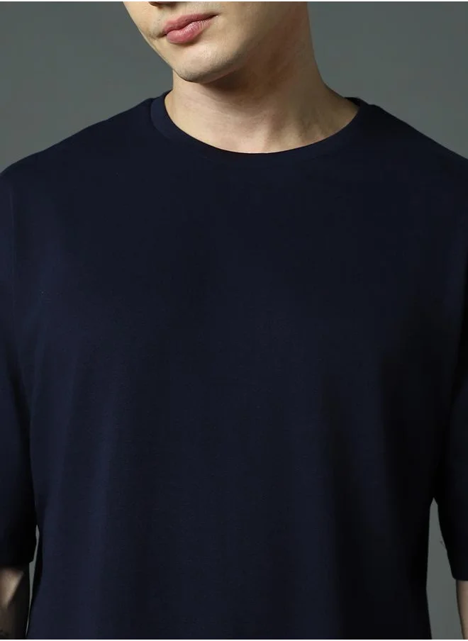 HIGH STAR High Star Solid Round Neck Relaxed Fit T-Shirt