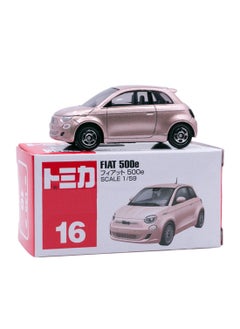 Genuine Alloy Car No. 16 - Fiat 500E Simulation Model Children's Car Boy Toy Car Model Collection Birthday Gift