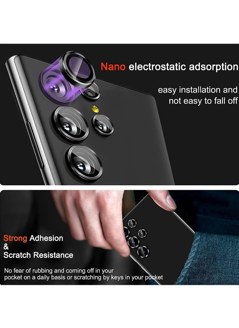 Rock Pow 1 Pack Camera Lens Protectors for Galaxy S24 Ultra Scratch-Resistant Ultra-Thin Tempered Glass Camera Cover Screen Protector Metal Individual Ring Camera Lens Protector  - Image 4