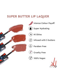 KIRO Super Butter Lip Lacquer, Glossy Finish - Melted Caramel (Warm Nude) 5Ml, Long Lasting Lip Gloss, Intense Colour, Hi-Shine, Hydrating Liquid Lipstick For Moisturizing Lip  - Image 5