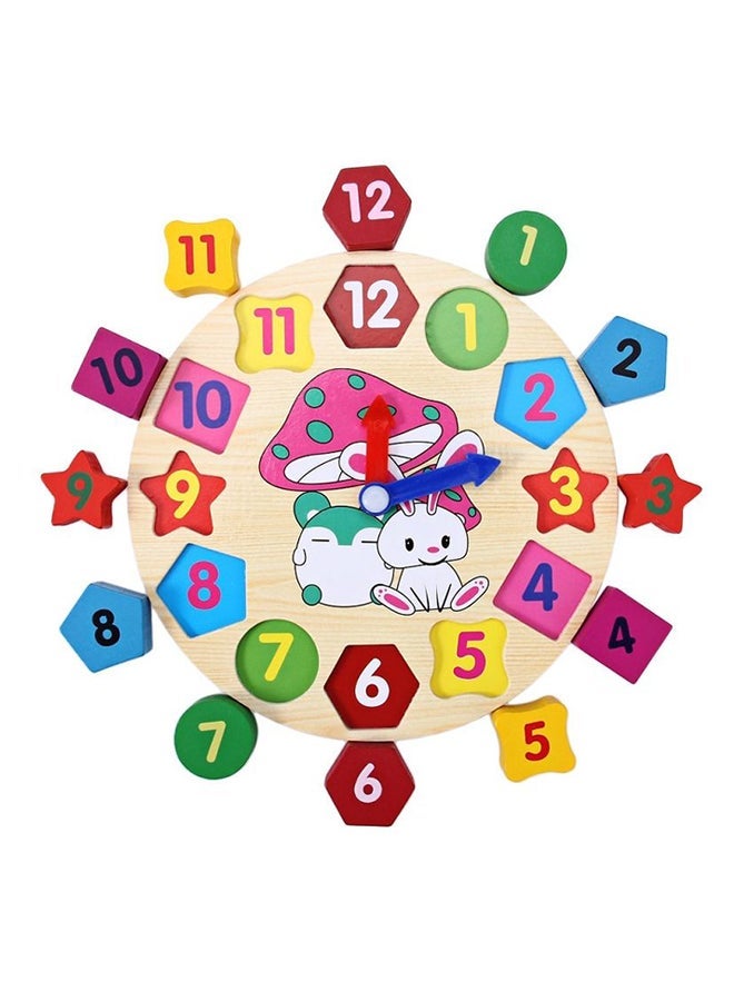 NIBEMINENT Cartoon Pattern Digital Blocks Clock 18.5cm - Image 1