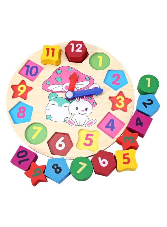 NIBEMINENT Cartoon Pattern Digital Blocks Clock 18.5cm - Image 2