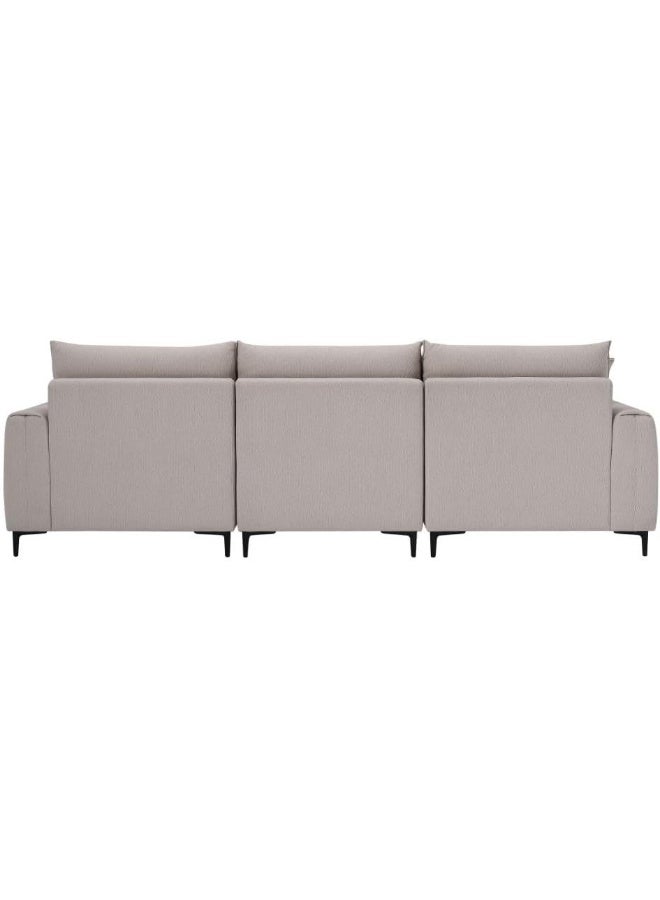 Comfynest Comfynest Palermo 3Seater Fabric Sofa With 2 Years Warranty 284X100X64Cm Beige - Image 3