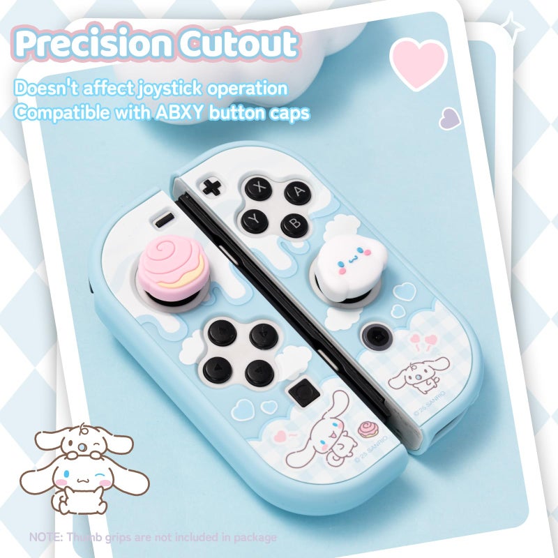 Kuitmor Protective Case for Switch OLED, Cute Protective Cover Hard PC Cover Case, Anti-Scratch Protective Shell Compatible with Switch OLED Console and Game Console Controller - DEG - Image 5