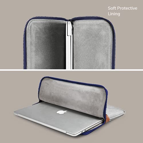 Scarters™ Splash-Proof Navy Blue Ultra-Sleek Designer Laptop Sleeve/case for 13.3 inch Laptop/MacBook/Tablet : Folio Vol. IV - Image 4