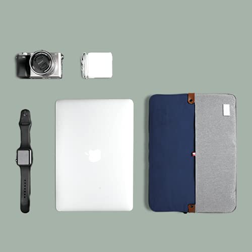 Scarters™ Splash-Proof Navy Blue Ultra-Sleek Designer Laptop Sleeve/case for 13.3 inch Laptop/MacBook/Tablet : Folio Vol. IV - Image 5
