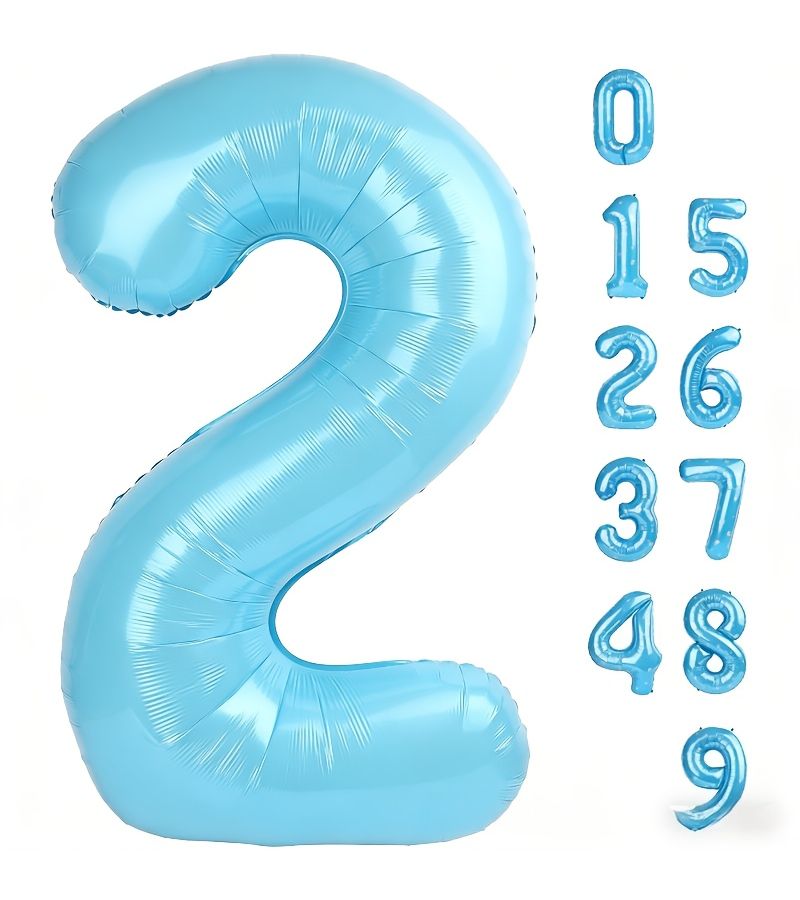 16 Inch Candy Blue Textured Digital Balloons Birthday Party Backdrop Decoration - Image 2