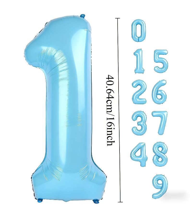 16 Inch Candy Blue Textured Digital Balloons Birthday Party Backdrop Decoration - Image 4