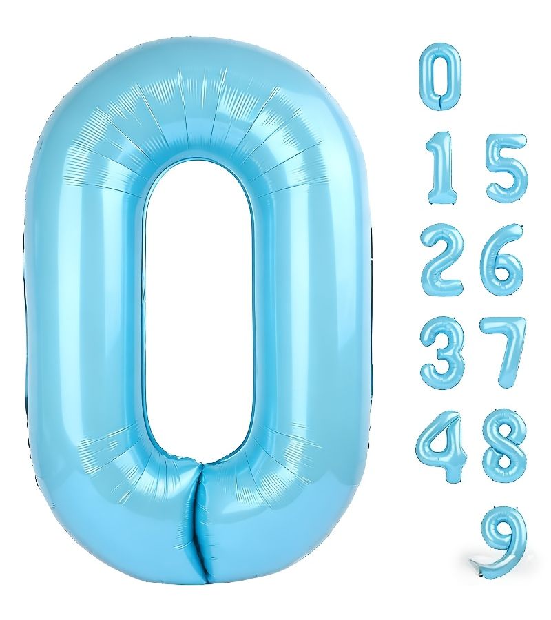 16 Inch Candy Blue Textured Digital Balloons Birthday Party Backdrop Decoration - Image 1