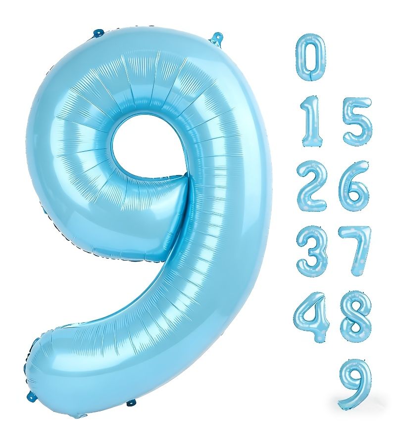 16 Inch Candy Blue Textured Digital Balloons Birthday Party Backdrop Decoration - Image 5