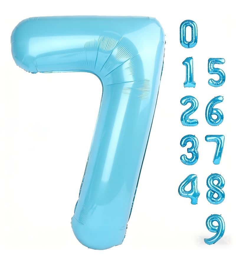 16 Inch Candy Blue Textured Digital Balloons Birthday Party Backdrop Decoration - Image 3