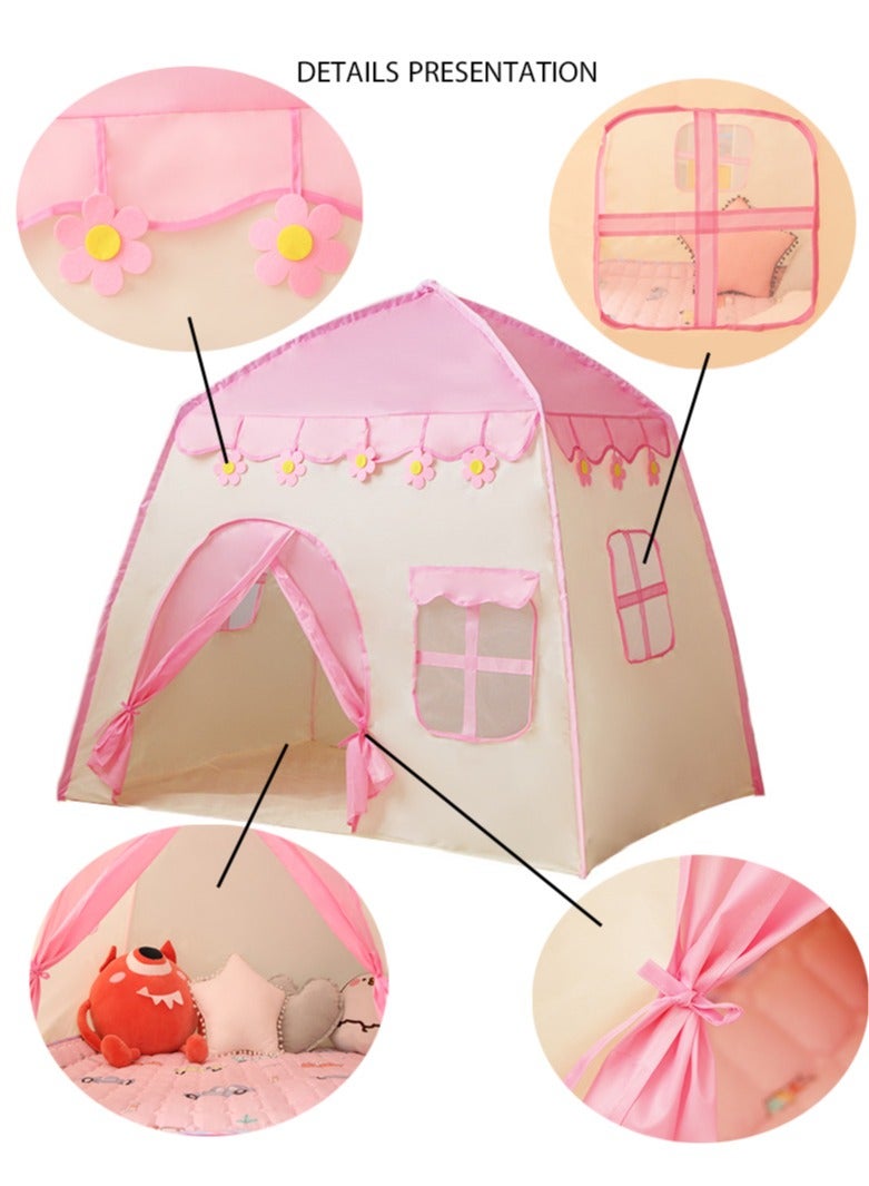 RAKAY Kids play tent with windows, 130*100*130 cm,Children's portable tent, suitable for indoor and outdoor fun castle playhouses, easy to set up and fold, providing ample play space, suitable for kids aged 3-12 for use at the beach, garden, and camping. - Image 4
