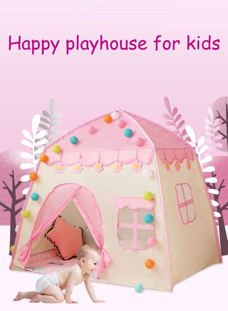 RAKAY Kids play tent with windows, 130*100*130 cm,Children's portable tent, suitable for indoor and outdoor fun castle playhouses, easy to set up and fold, providing ample play space, suitable for kids aged 3-12 for use at the beach, garden, and camping. - Image 2