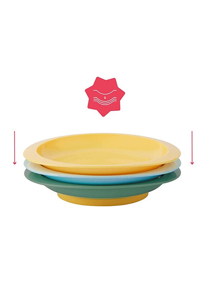 Badabulle Non-Slip And Unbreakable Plates, Set of 3 - Image 2