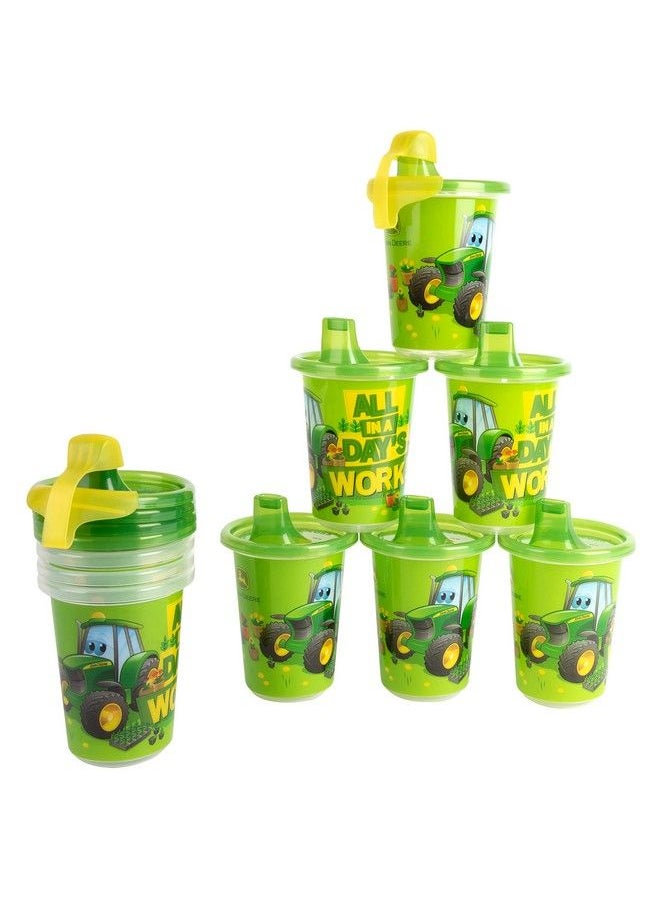 the FIRST years Take & Toss John Deere Sippy Cups Reusable Toddlers Cups With Lids Kids Party Pack With 2 Travel Caps 10 Oz 10 Count  - Image 2