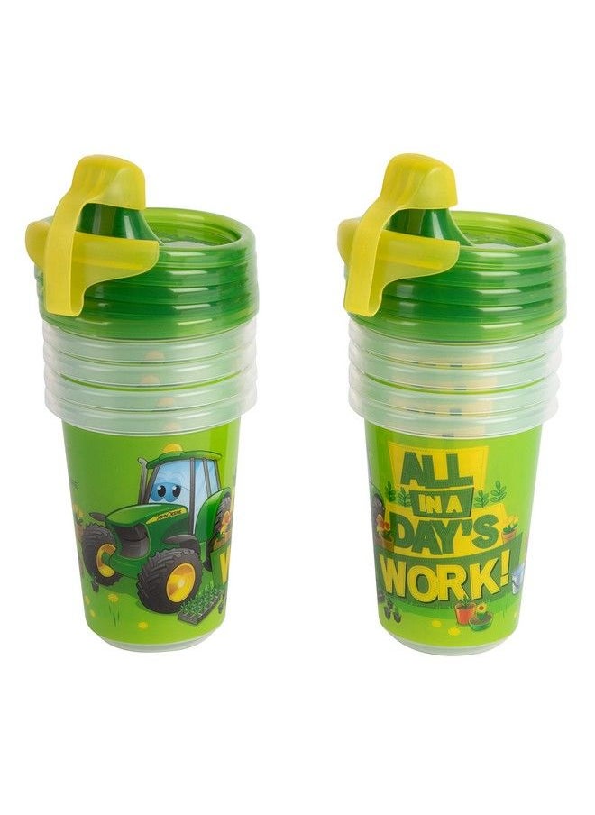 the FIRST years Take & Toss John Deere Sippy Cups Reusable Toddlers Cups With Lids Kids Party Pack With 2 Travel Caps 10 Oz 10 Count  - Image 3