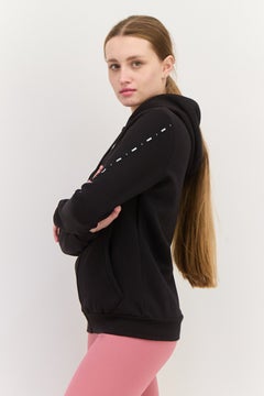 PUMA Women Sportswear Fit Long Sleeves Outdoor Hoodie, Black  - Image 2