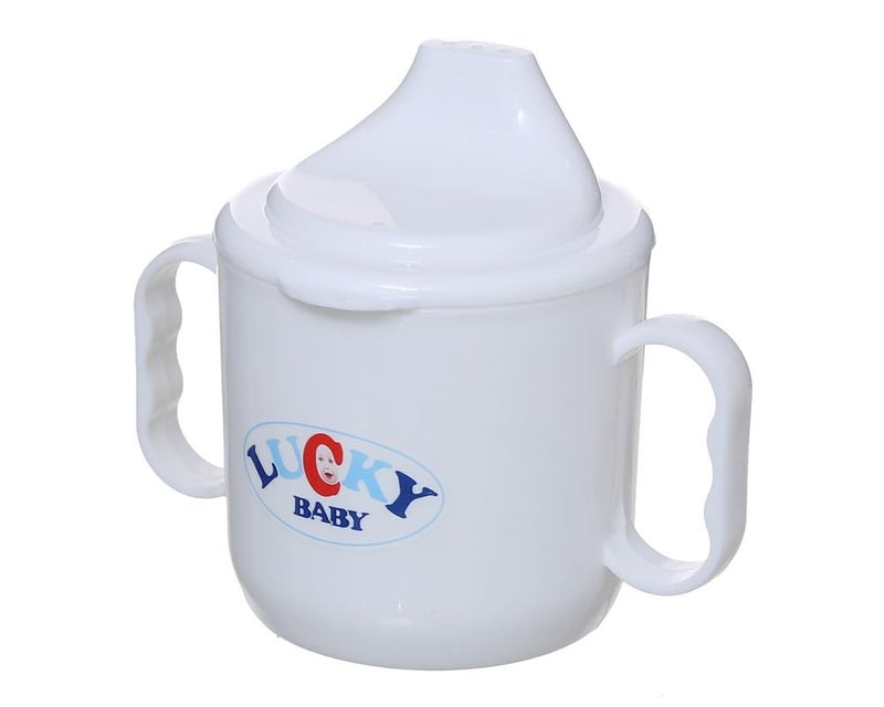 Cup With Handle For Kids With Solid Spout, White DR-A-466 - Image 3