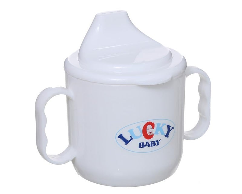 Cup With Handle For Kids With Solid Spout, White DR-A-466 - Image 1