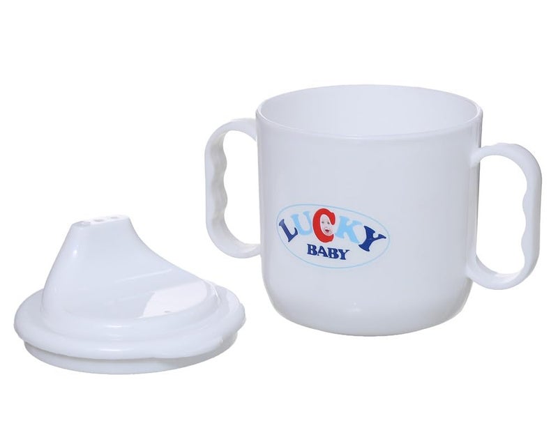 Cup With Handle For Kids With Solid Spout, White DR-A-466 - Image 4