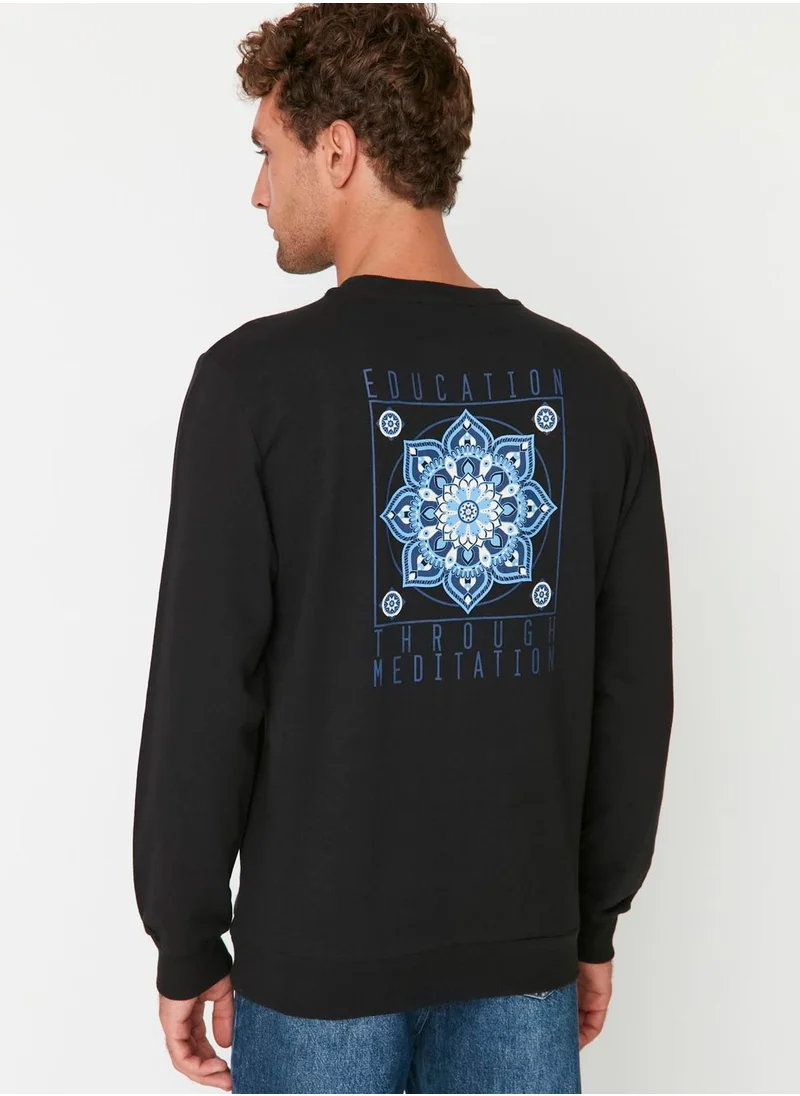 trendyol Back Print Sweatshirt