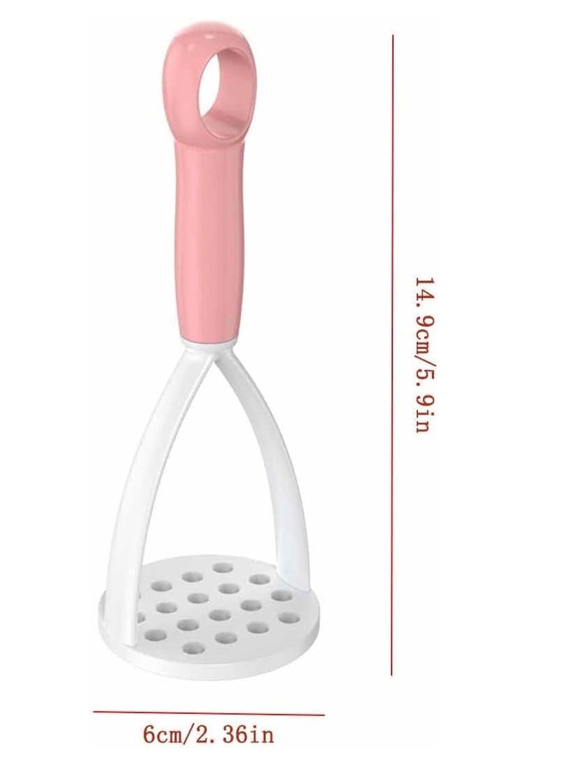 Nylon Potato Masher Baby Supplement Silicone Ricer Press Blender Crusher with Non-Stick Handle Nonstick Potato Ricer for Mashing Root Vegetables, Apples, and Nuts