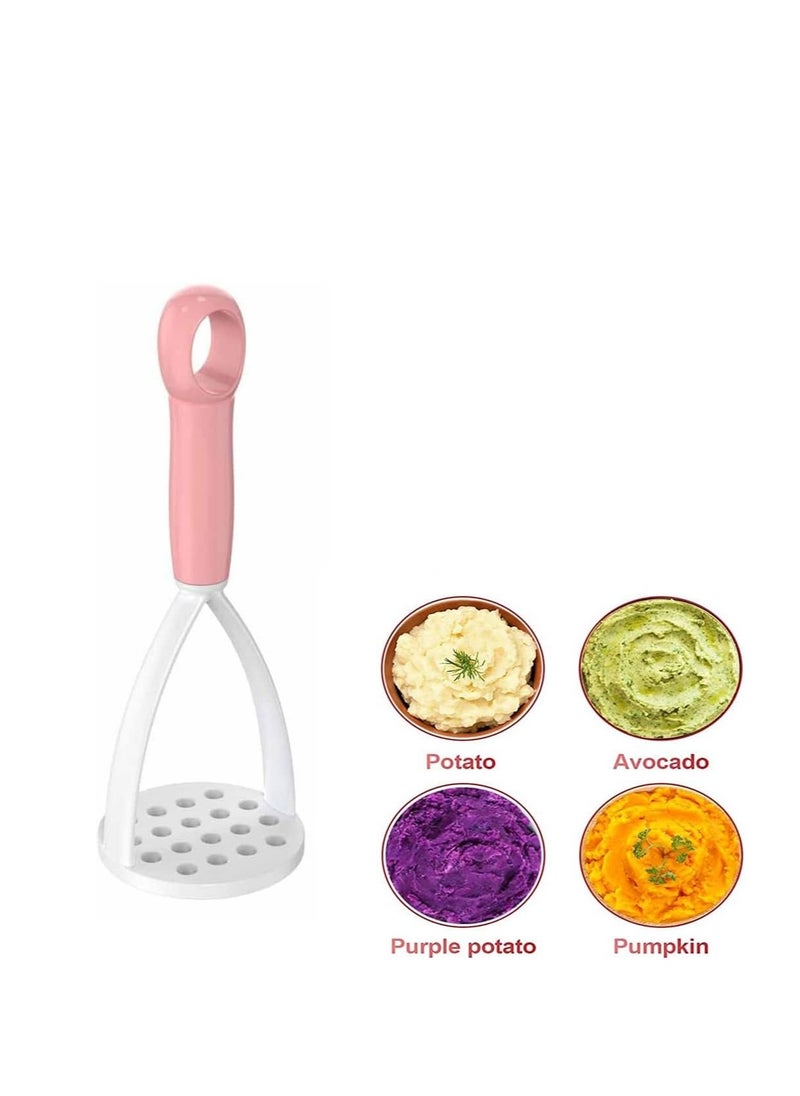 Nylon Potato Masher Baby Supplement Silicone Ricer Press Blender Crusher with Non-Stick Handle Nonstick Potato Ricer for Mashing Root Vegetables, Apples, and Nuts