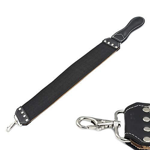 AAProTools Leather Strop 3 X 20 Barbers Razor Strop Cow Hide Dual Straps with Swivel Clip Makes a Great Addition for Any Straight Razor Shaving - Image 2