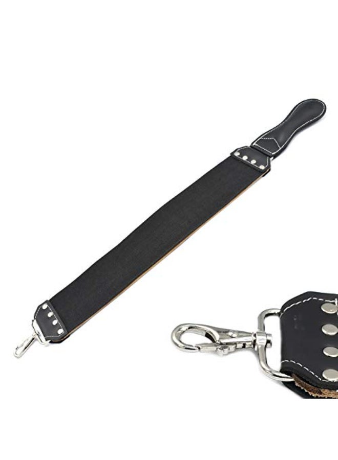 AAProTools Leather Strop 3 X 20 Barbers Razor Strop Cow Hide Dual Straps with Swivel Clip Makes a Great Addition for Any Straight Razor Shaving - Image 1