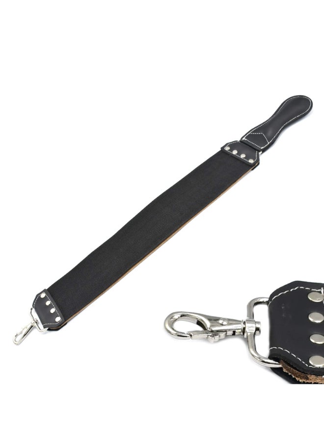 AAProTools Leather Strop 3 X 20 Barbers Razor Strop Cow Hide Dual Straps with Swivel Clip Makes a Great Addition for Any Straight Razor Shaving - Image 3