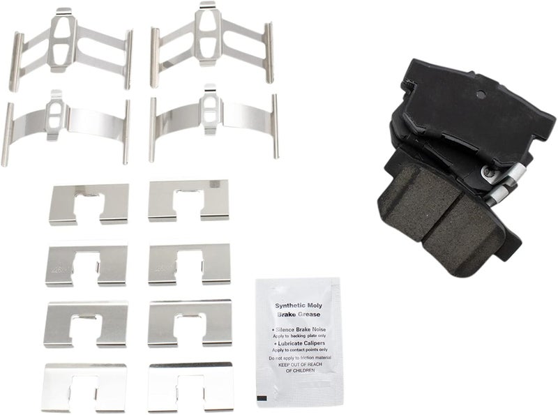 TRQ Rear Brake Pad & Rotor Kit Brake Pads Brake Rotor Ceramic Premium G-Coated Compatible with 2004-2008 Acura TSX 2003-2007 Honda Accord - Image 5