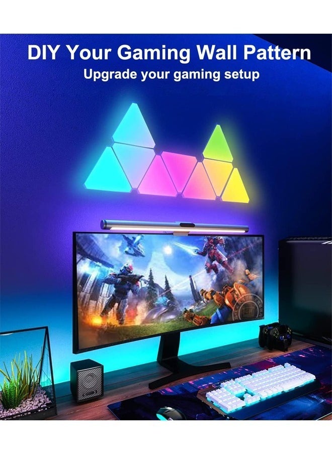 Generic - Triangle LED Lights for Gaming Setup RGB Triangle Wall Lights for Bedroom Smart Home Light Panels APP Remote Controlled Music Sync Gaming Room Decor 12 Pack - Image 1