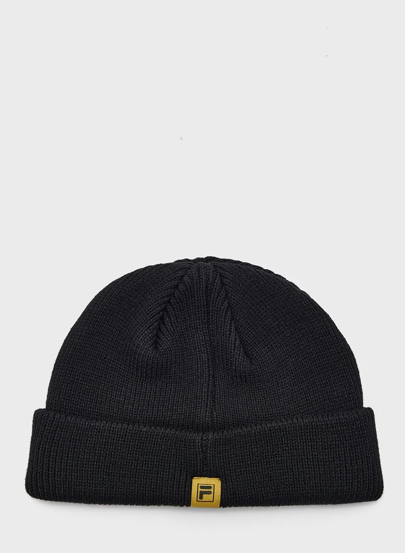 FILA Gold F-Box Logo Watchman Beanie