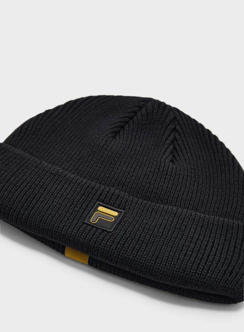 FILA Gold F-Box Logo Watchman Beanie