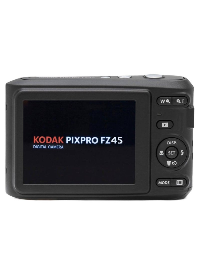 Kodak Co - PIXPRO FZ45 16.4 Megapixel Digital Camera, 2.7" LCD, 16.35 MP Sensor, 4x Optical Zoom, Wide Shooting Modes, Face & Pet Detection, Digital Image Stabilization, Black | FZ45BK - Image 1