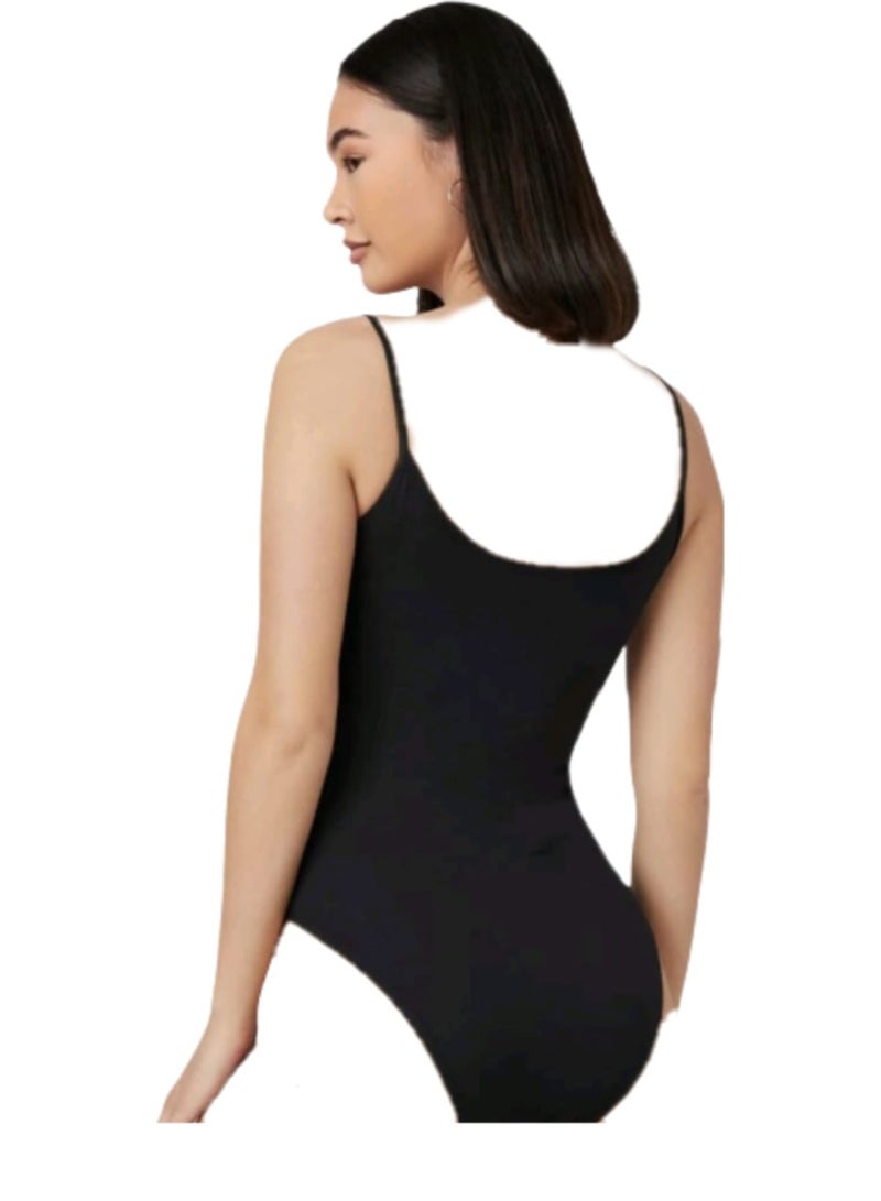 Black Bodysuit Without Sleeves - Image 3