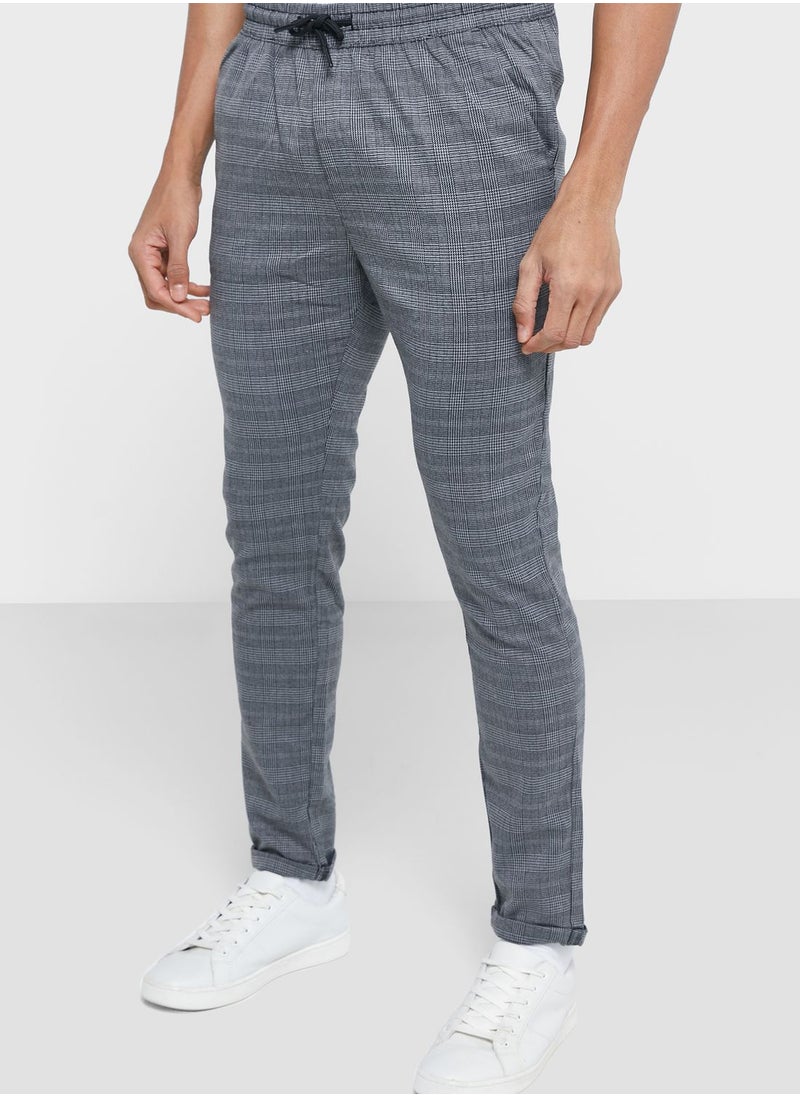 BRAVE SOUL - Check Trousers - Image 1