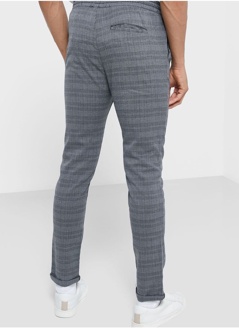 BRAVE SOUL - Check Trousers - Image 1