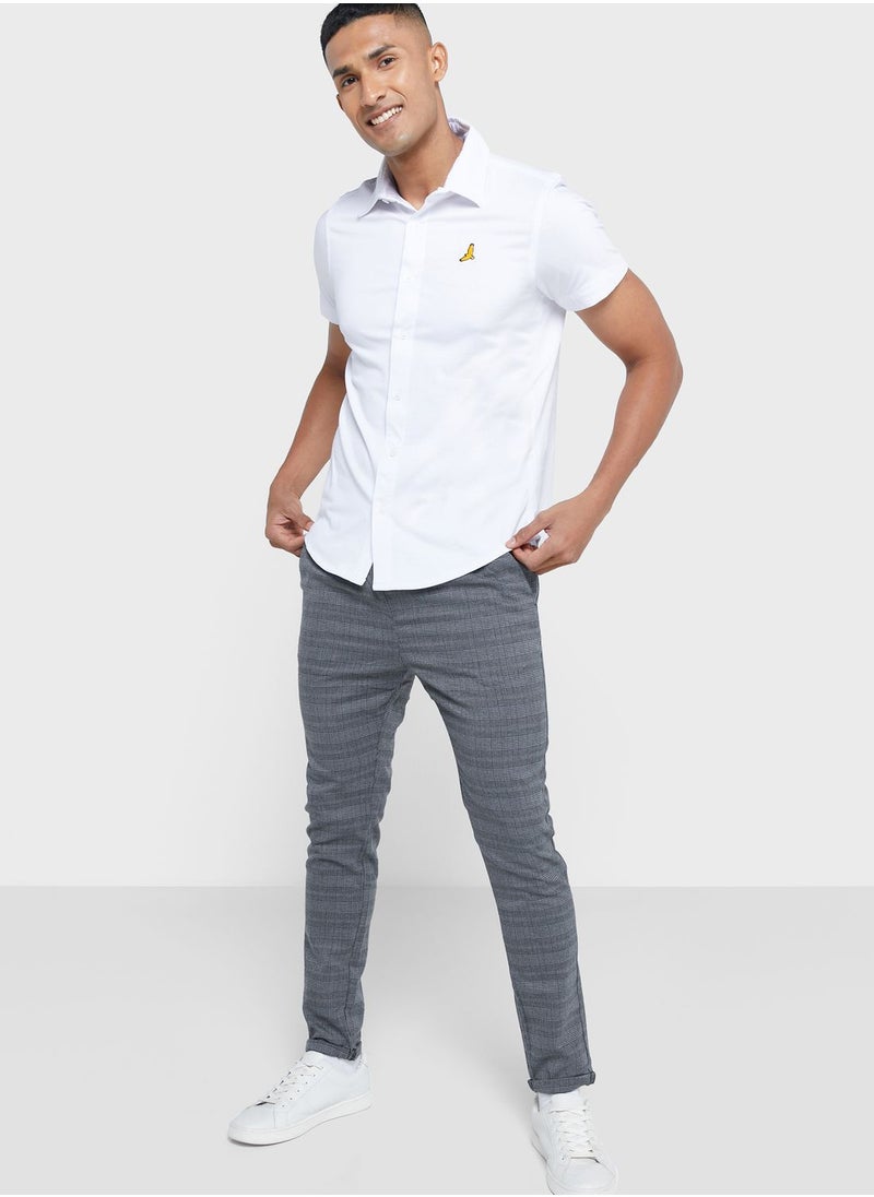 BRAVE SOUL - Check Trousers - Image 1