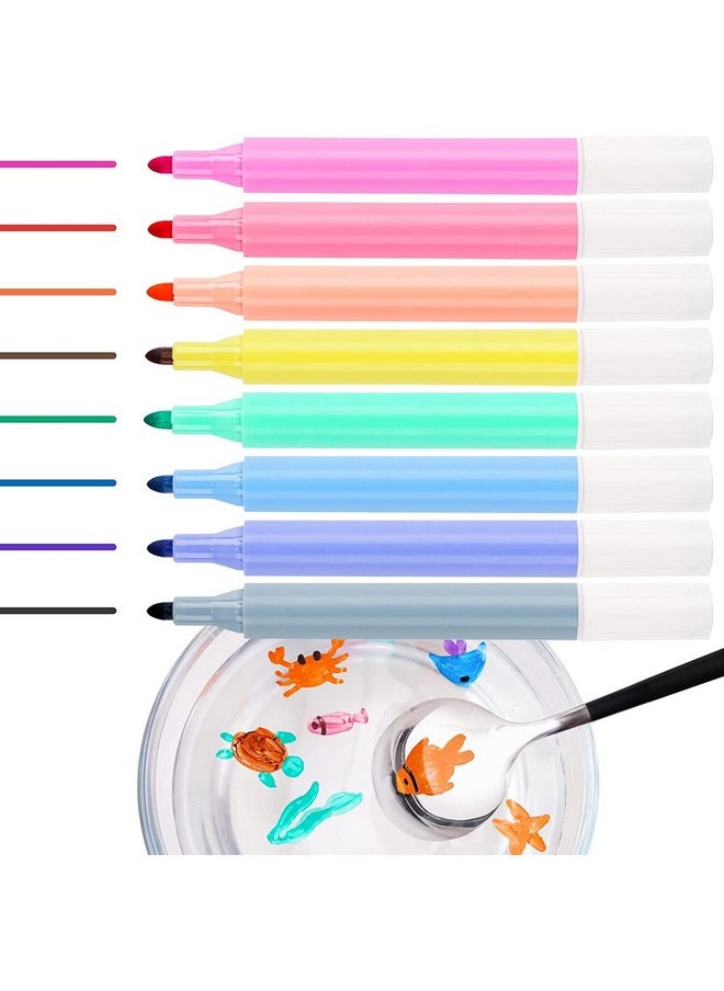 Toyshine Toyshine Magic Doodle Making Water Erasable Markers Floating Ink Pen Set, Magical Water Painting Pens Whiteboard Marker for Kids, Children Art (Multicolor, 8 Count (Pack of 1))  - Image 1