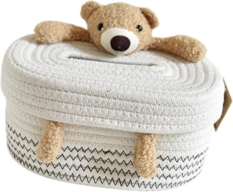 Cotton Tissue Box Cover For Tabletop Household Napkin Holder In Color C - Image 5