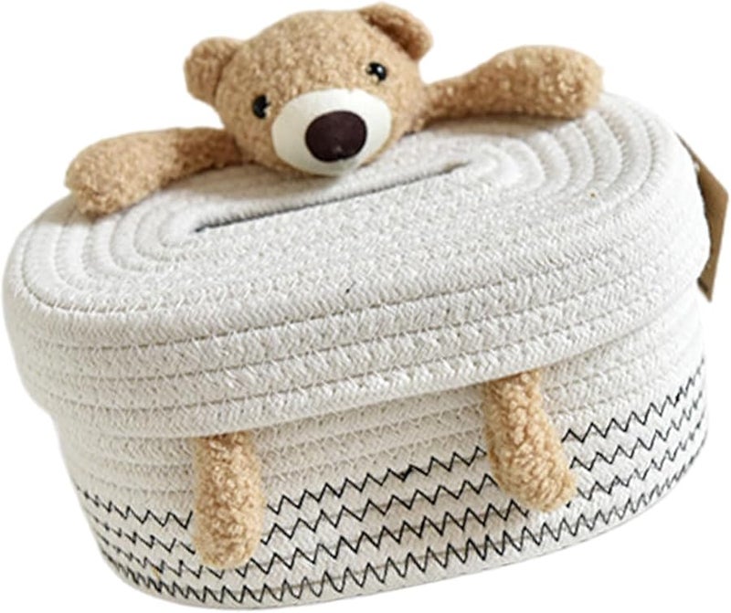 Cotton Tissue Box Cover For Tabletop Household Napkin Holder In Color C - Image 1