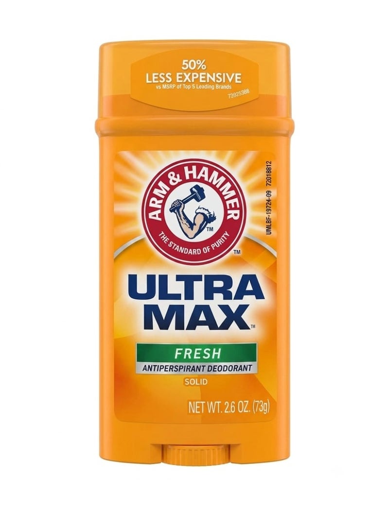 Arm & Hammer Ultra Max Fresh Antiperspirant Deodorant Solid, 2.6 oz