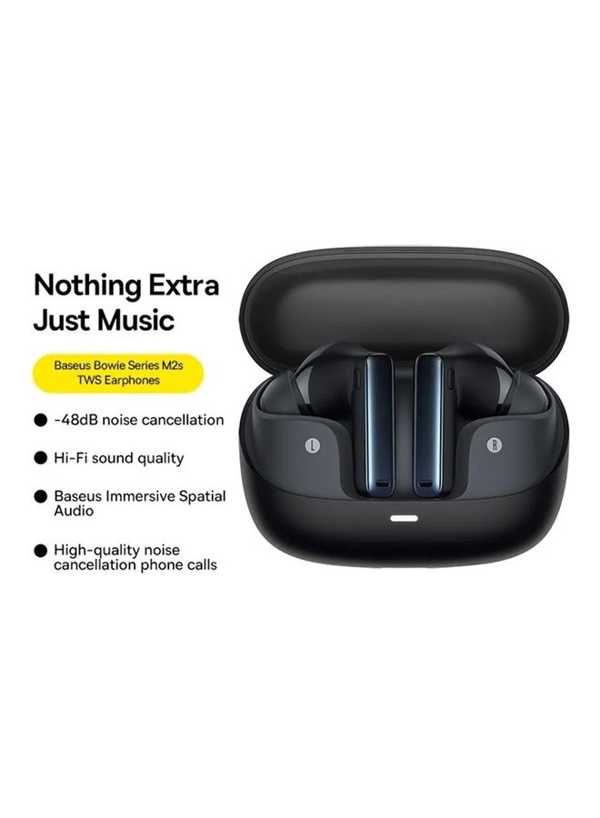 Baseus Wireless Earbuds, Hybrid Active Noise Cancelling Bluetooth Headphones, Bluetooth 5.3 Earphones with Dual Mic + Noise Cancelling Algorithm, 30H Playtime, APP Control Cluster Black - Image 2