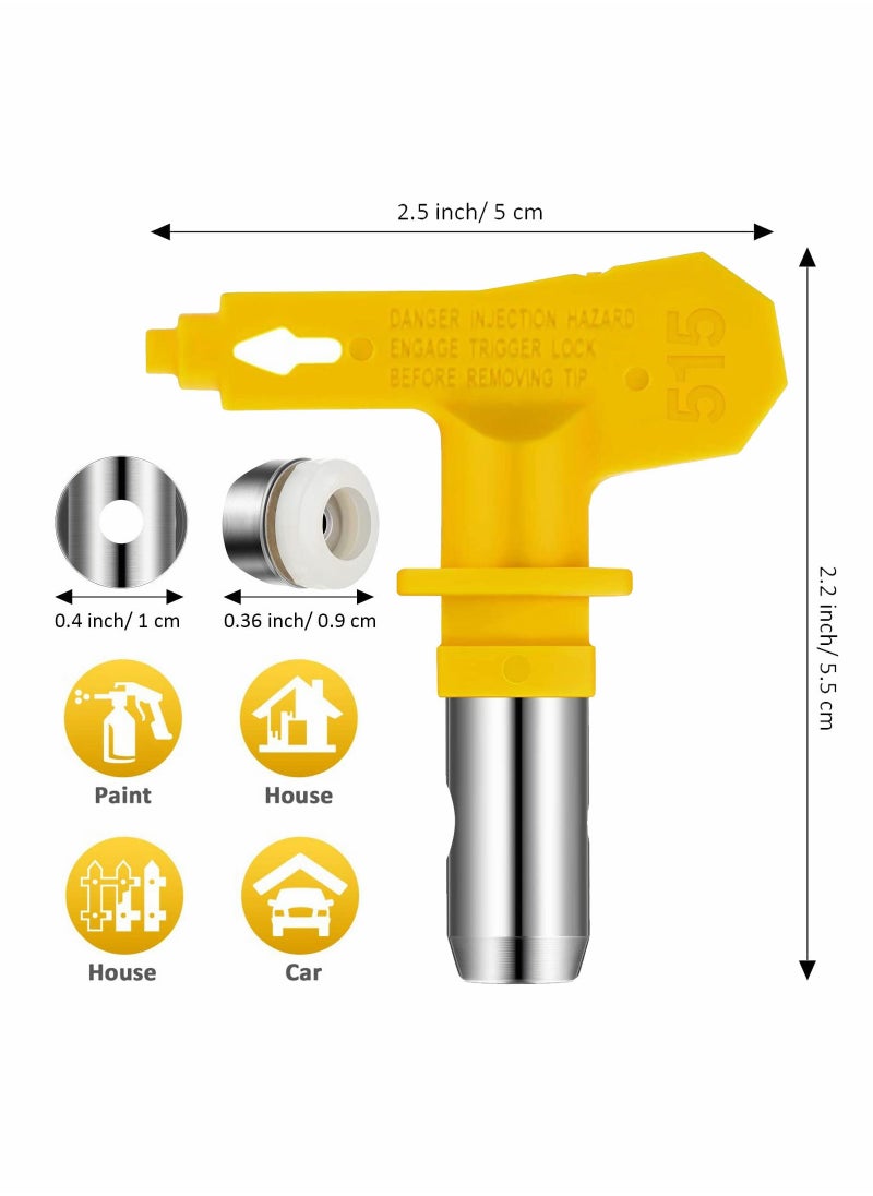 SYOSI Reversible Airless Sprayer Tip 3 Pieces Paint Spray Guns and Spraying Machine Parts Nozzle Tips for Homes Buildings Decks Fences Garden Tool 515  - Image 2