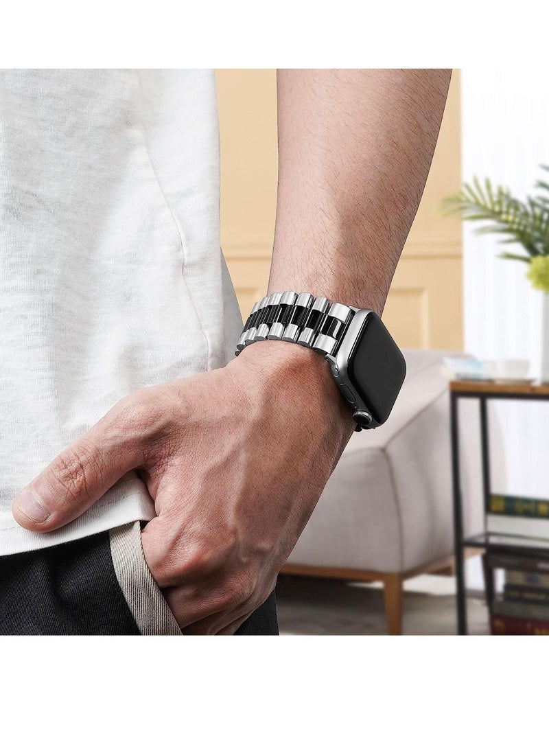 Compatible with Apple Watch Band Series 5 44mm 42mm, Stainless Steel iWatch Band with Butterfly Folding Clasp for Watch Band Series 5/4/3/2/1 - Image 4