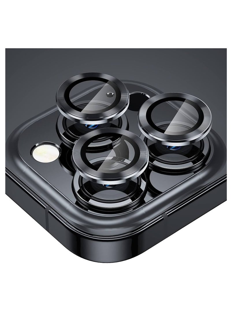 Devon iPhone 15 Pro Camera Lens Protector Ring Cover with 3 Tempered Glass Lenses, Clear HD - Image 4
